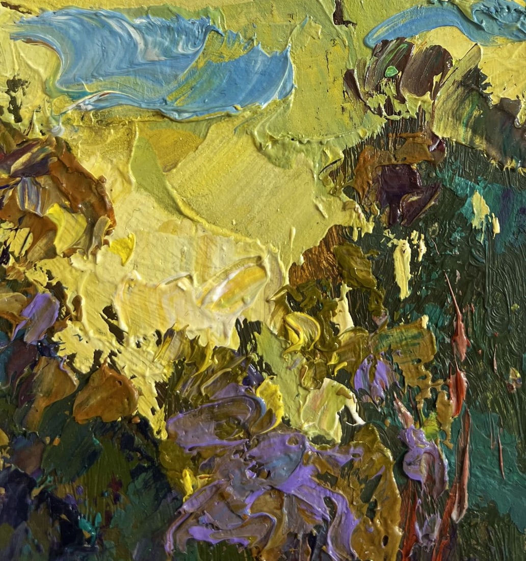 Oil painting Village near the forest Alex Kalenyuk - 4