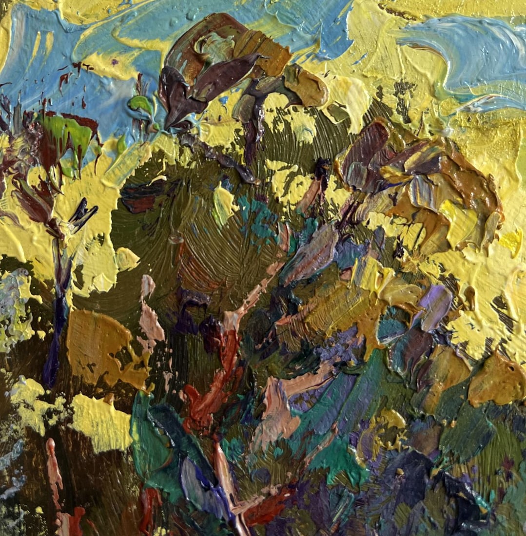 Oil painting Village near the forest Alex Kalenyuk - 5