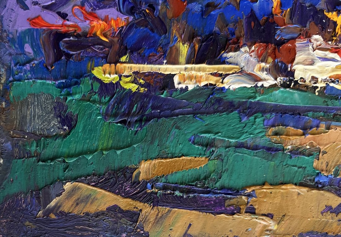 Oil painting Morning summer moon Alex Kalenyuk - 6