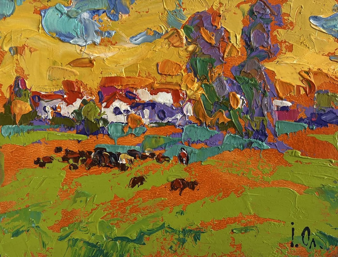 Oil painting In the sunny meadows Alex Kalenyuk - 3