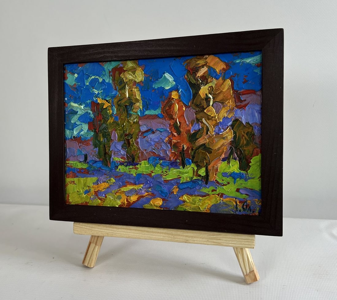 Oil painting The rustle of trees in the wind Alex Kalenyuk - 2