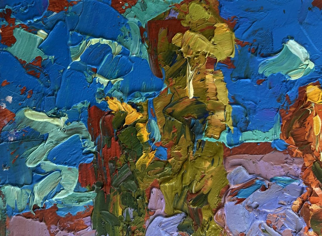 Oil painting The rustle of trees in the wind Alex Kalenyuk - 5