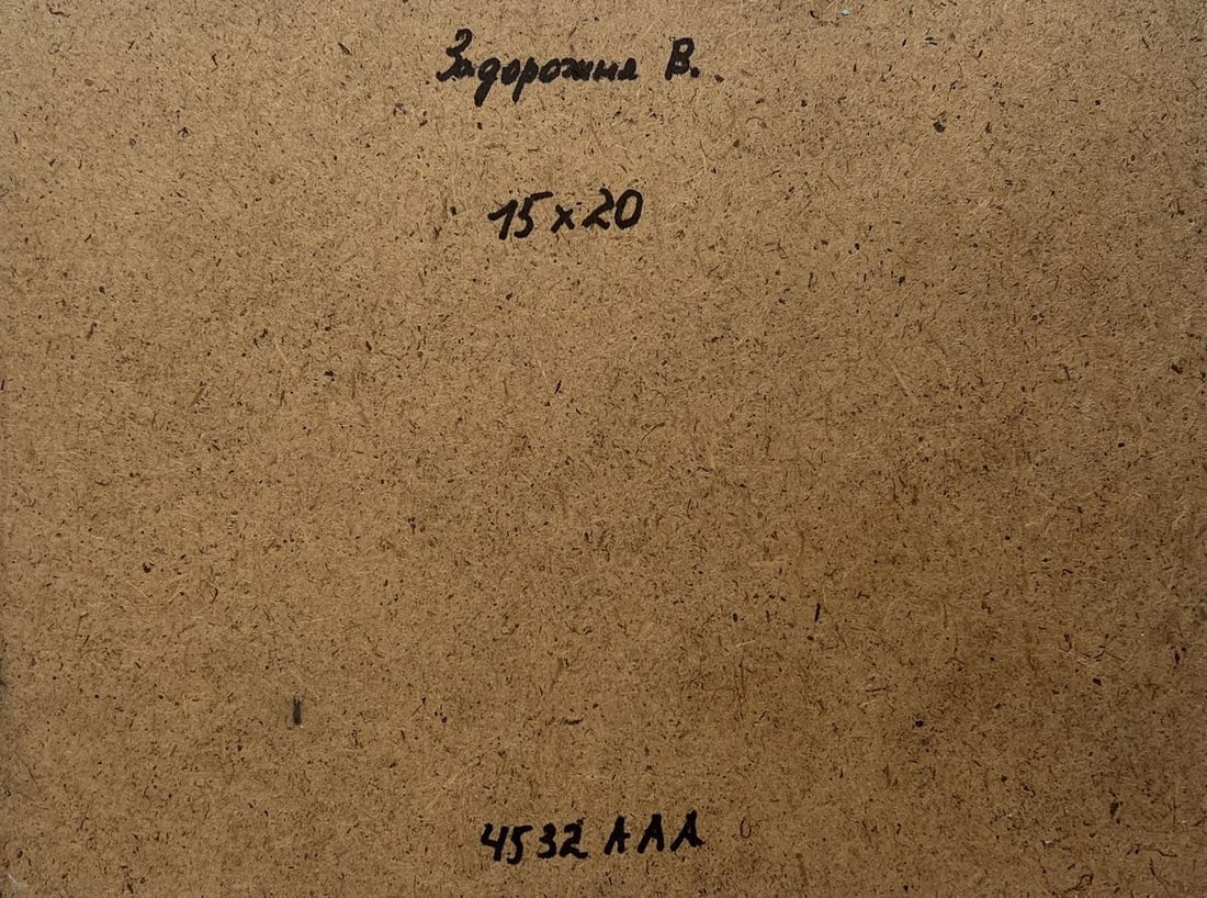 Oil painting Orange sunset behind the mountains V. Zadorozhnya - 8