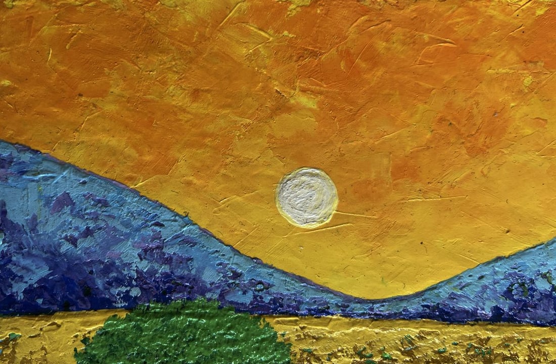 Oil painting Between the field and the mountains V. Zadorozhnya - 4