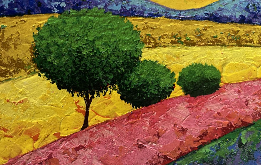 Oil painting Between the field and the mountains V. Zadorozhnya - 5