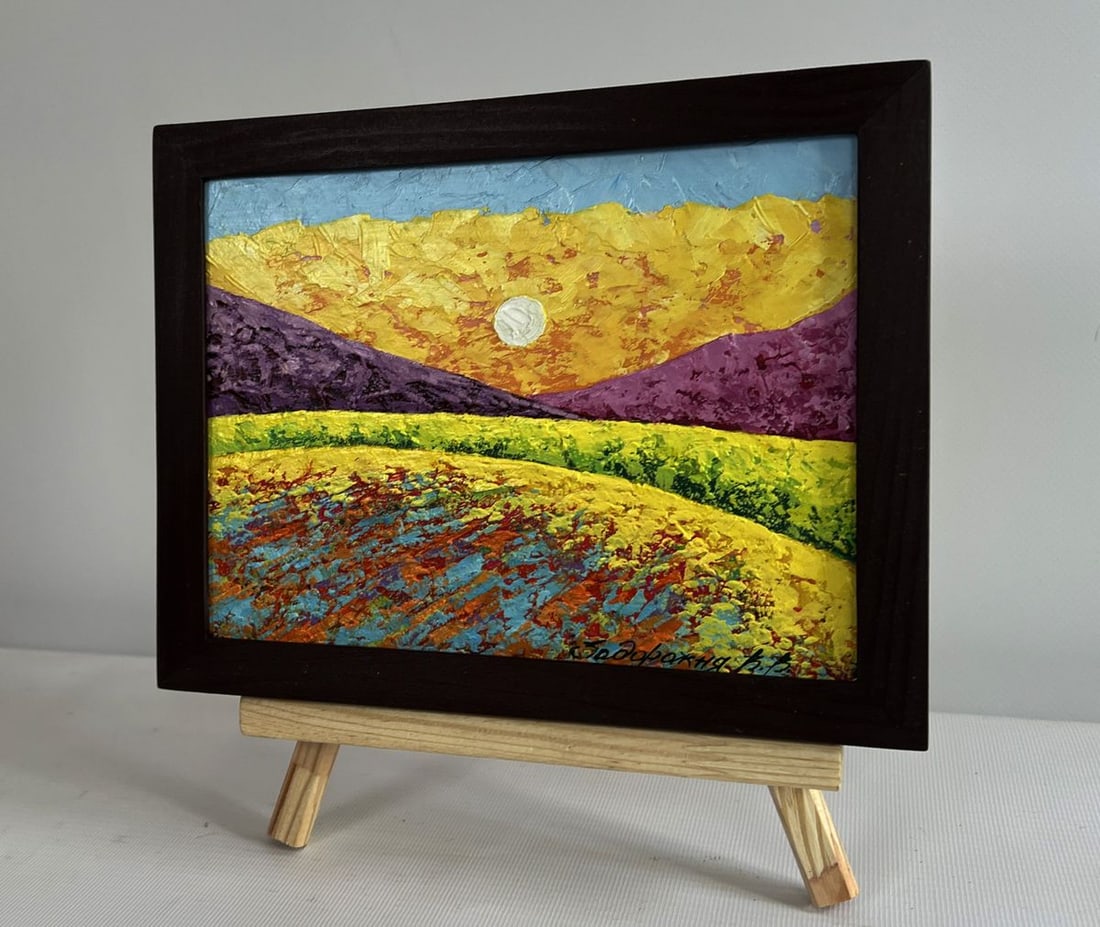 Oil painting Watching the sunset V. Zadorozhnya - 2