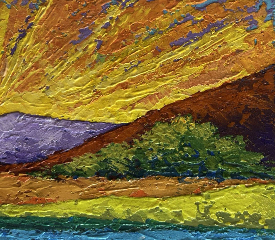 Oil painting Yellow rays of the sun V. Zadorozhnya - 4