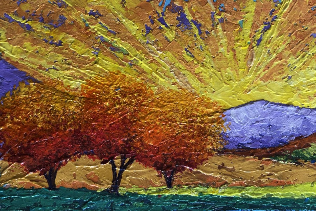 Oil painting Yellow rays of the sun V. Zadorozhnya - 5