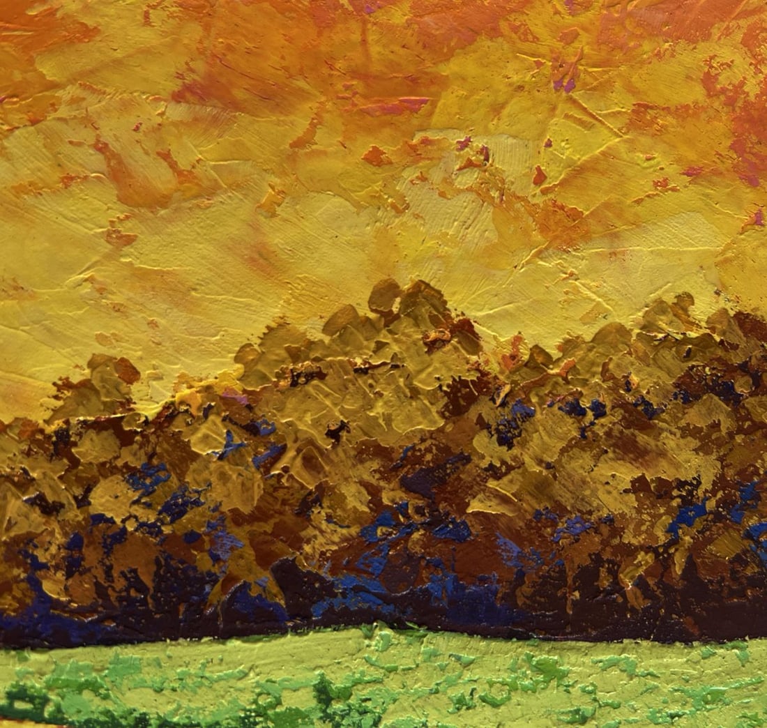 Oil painting Autumn evening in the field V. Zadorozhnya - 4