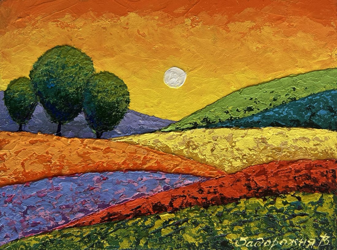 Oil painting The last rays of the sun V. Zadorozhnya - 3