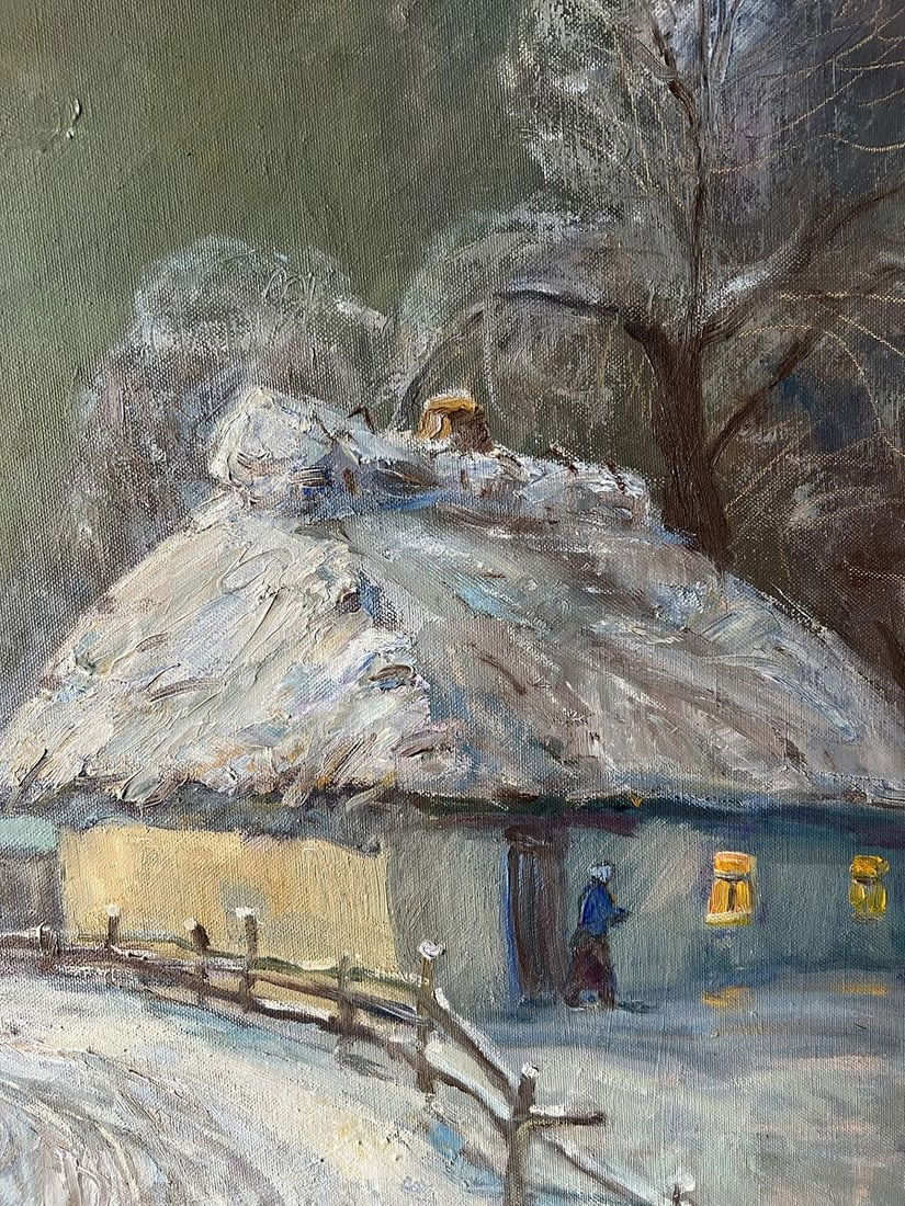 Oil painting Winter evening V. Mishurovsky - 11