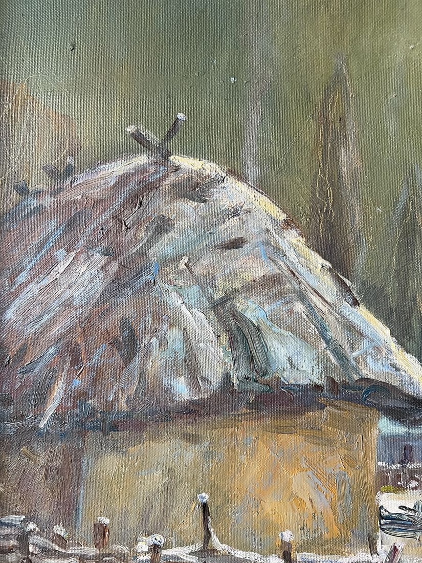 Oil painting Winter evening V. Mishurovsky - 3