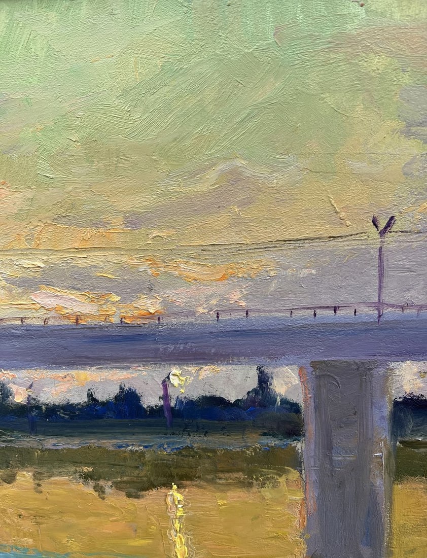 Oil painting High-speed tram V. Mishurovsky - 5