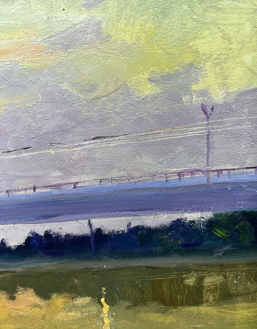 Oil painting High-speed tram V. Mishurovsky - 8