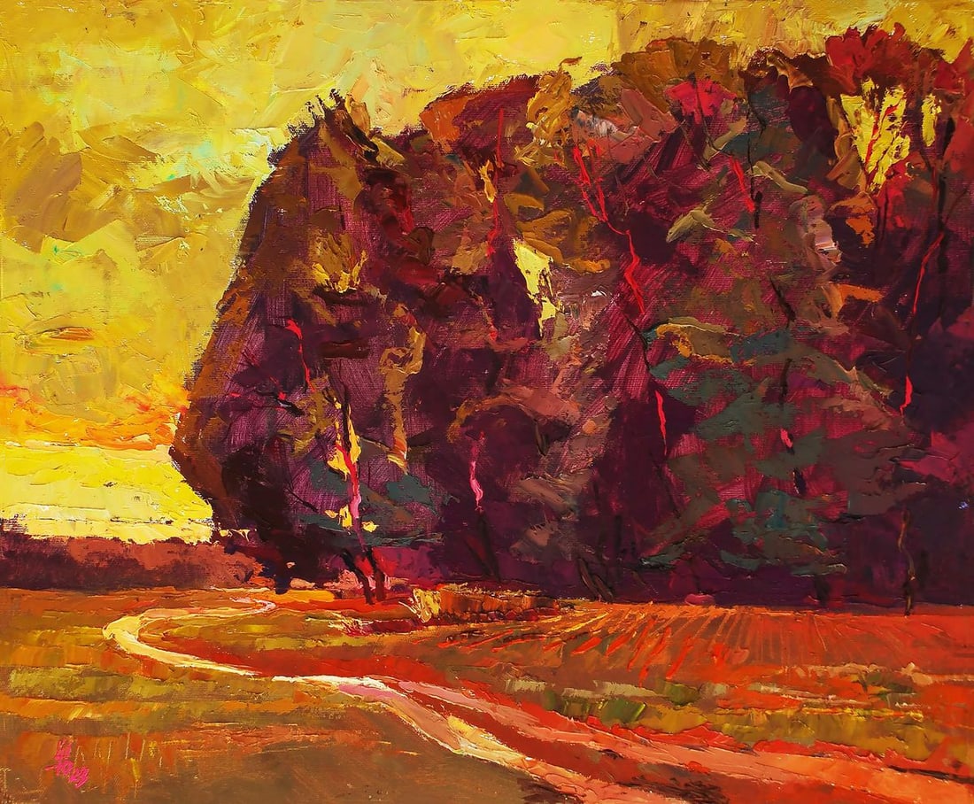 Oil painting Autumn evening Egor Ktpatunov: Title: Oil painting Autumn evening Egor Ktpatunov Description: NoSvash 86 *** ABOUT THIS PAINTING *** * TITLE: "Autumn evening" * ARTISTS: Egor Ktpatunov * SIZE: 50?60 cm/'19.68x23.62 inches' * MEDIUM