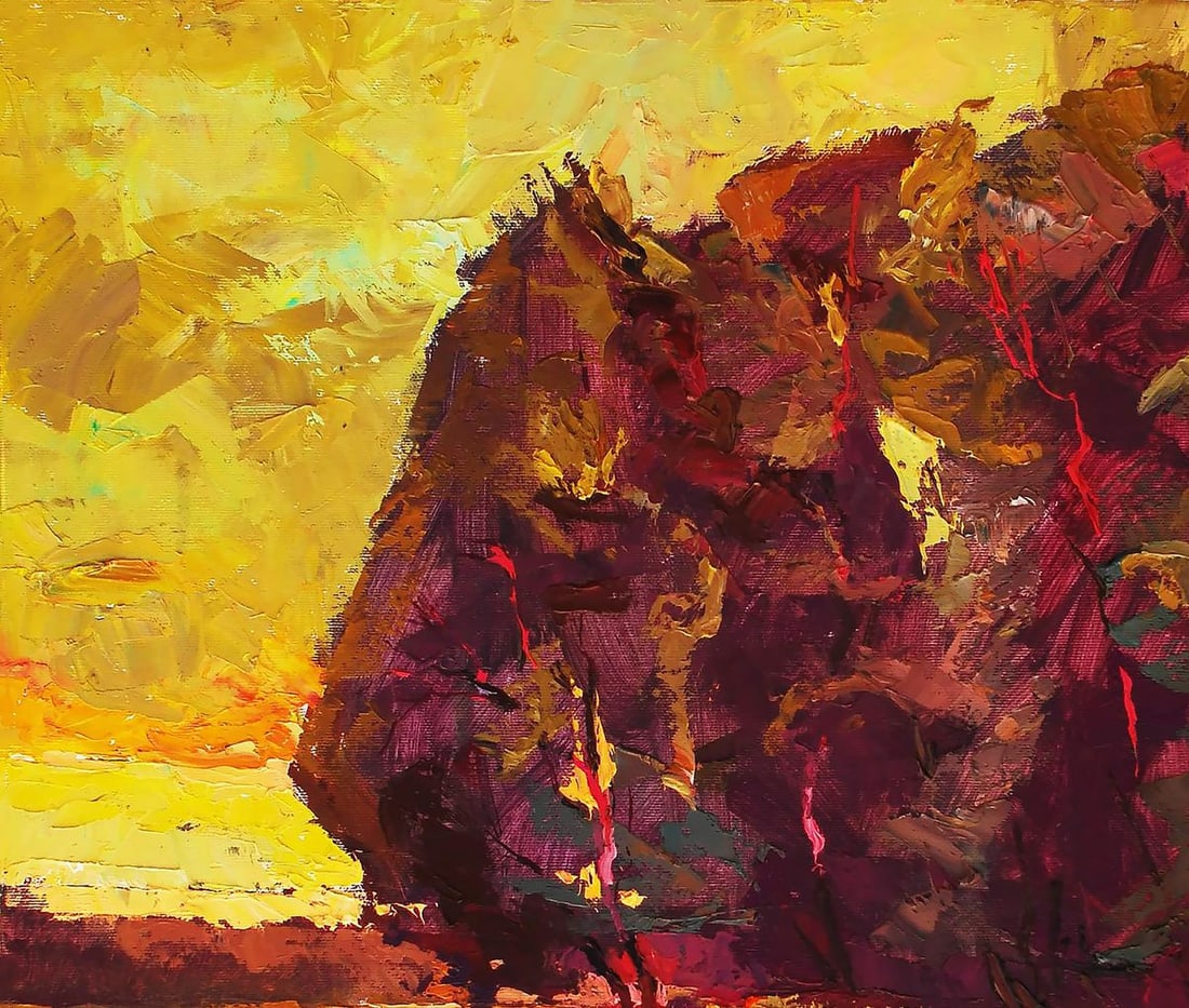 Oil painting Autumn evening Egor Ktpatunov - 2