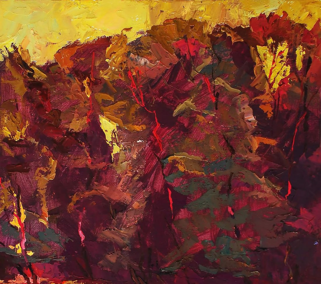 Oil painting Autumn evening Egor Ktpatunov - 3