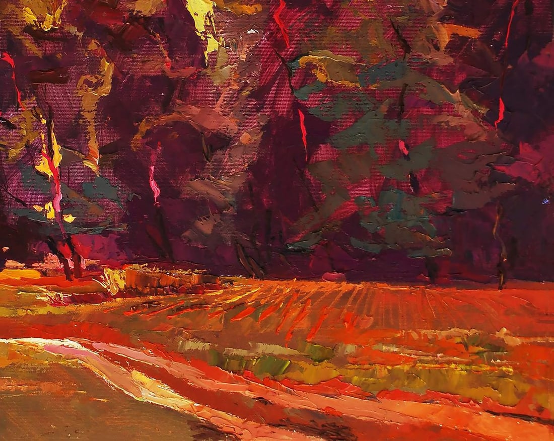 Oil painting Autumn evening Egor Ktpatunov - 5