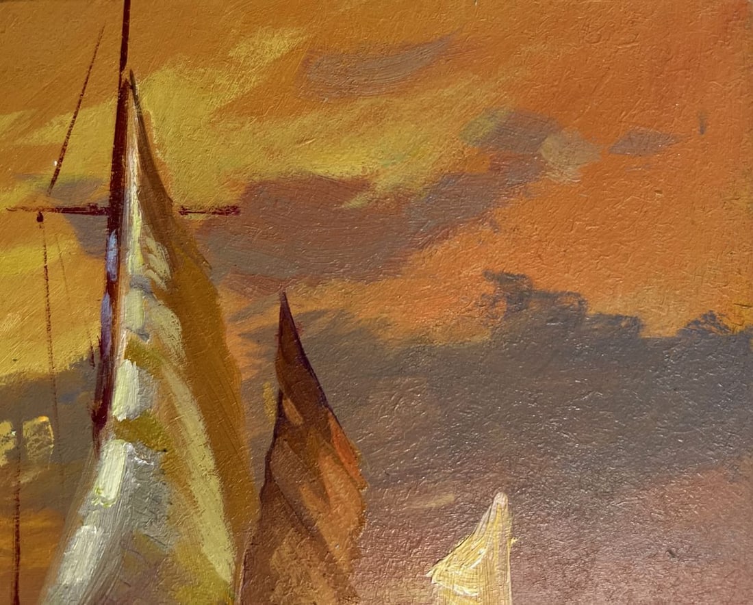 Oil painting In the evening at sea Yuriy Suprunchuk - 5