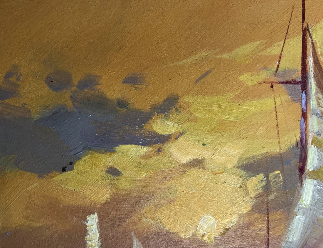 Oil painting In the evening at sea Yuriy Suprunchuk - 6