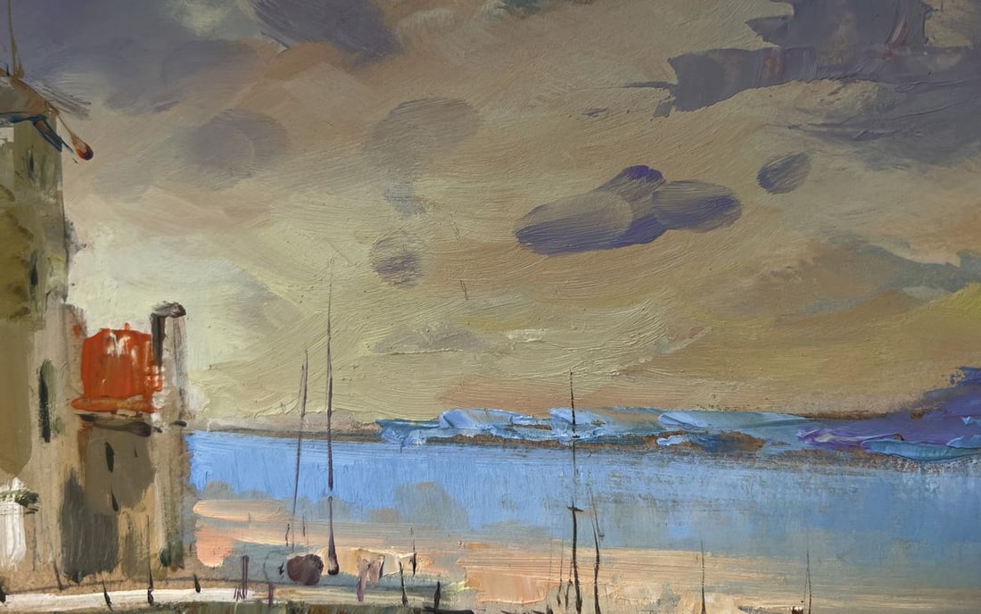 Oil painting Orange sunset in the sea Yuriy Suprunchuk - 5