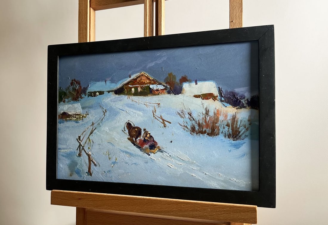 Oil painting Cozy winter evening Yuriy Suprunchuk - 2
