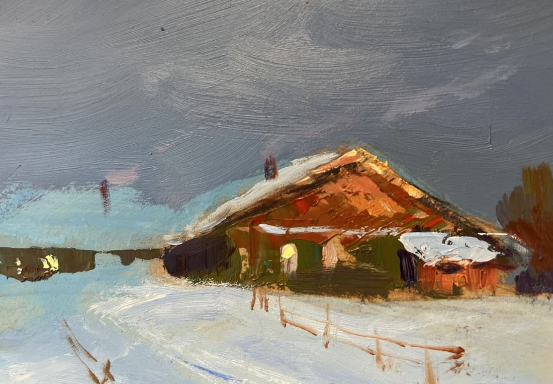 Oil painting Cozy winter evening Yuriy Suprunchuk - 5