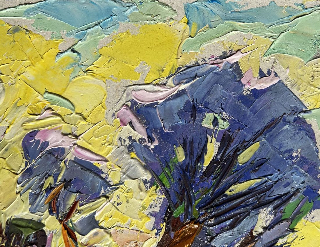 Oil painting Winter morning in the field Alex Kalenyuk - 4