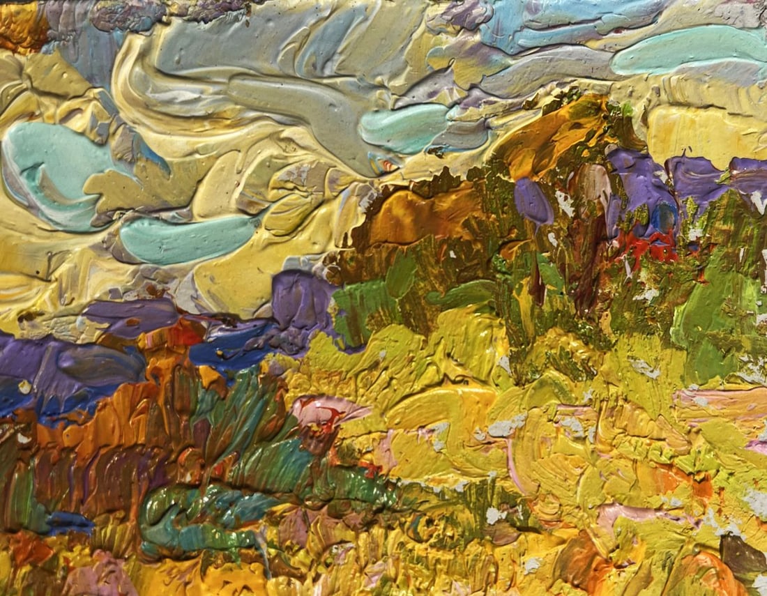 Oil painting Huge fields of sunflowers Alex Kalenyuk - 4