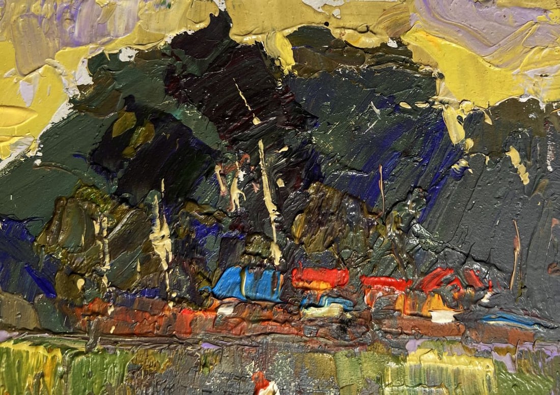 Oil painting Evening silence by the river Alex Kalenyuk - 4