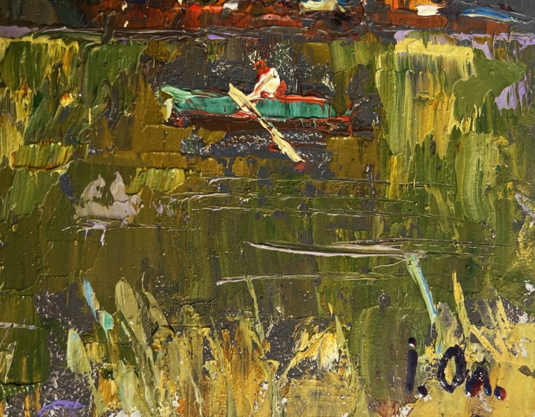 Oil painting Evening silence by the river Alex Kalenyuk - 9