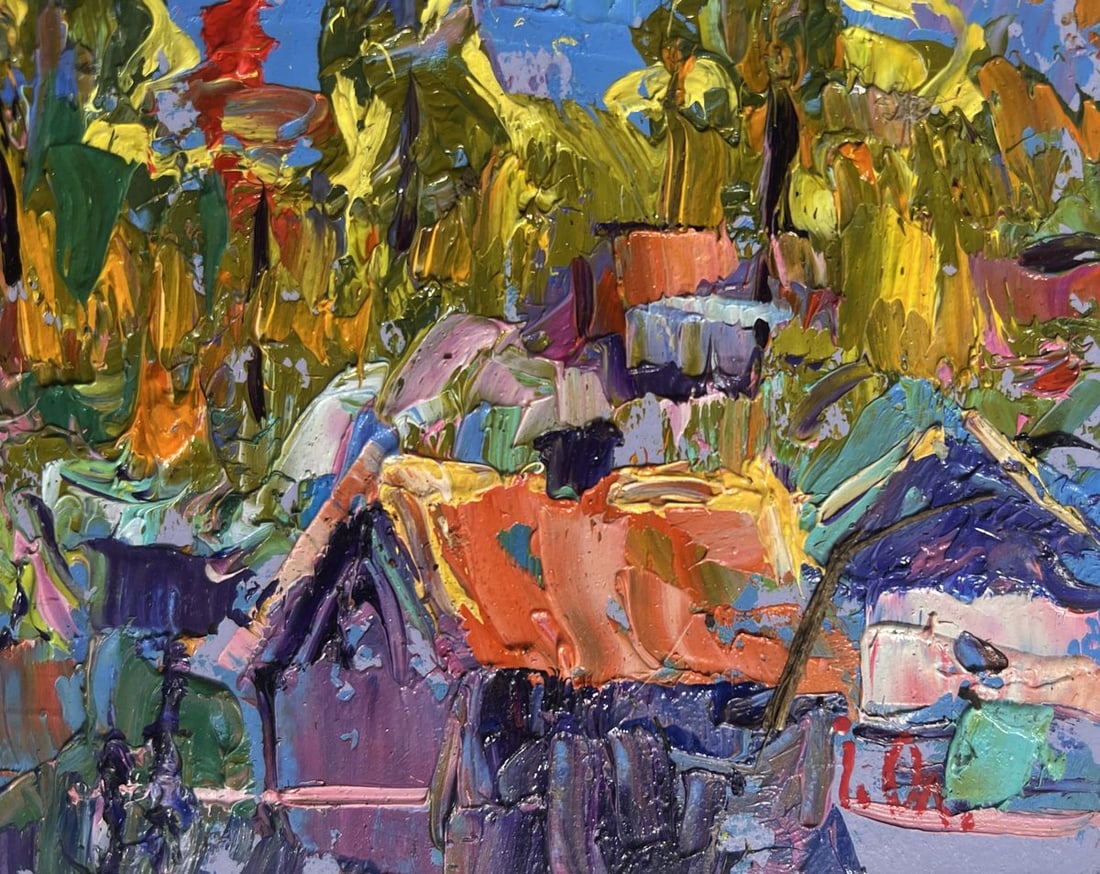 Oil painting Yellow rays of sunset Alex Kalenyuk - 9