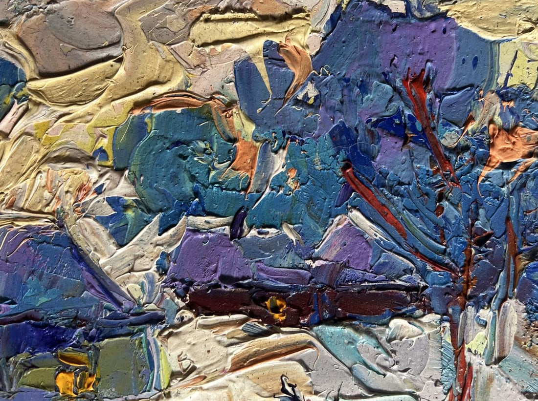 Oil painting Evening on the edge of the village Alex Kalenyuk - 4