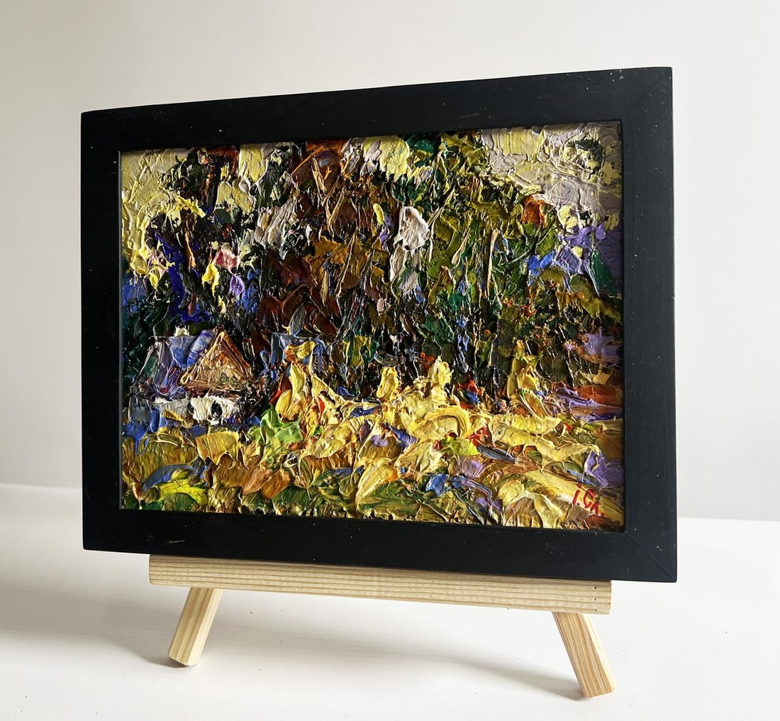 Oil painting Corn fields in the village Alex Kalenyuk - 2