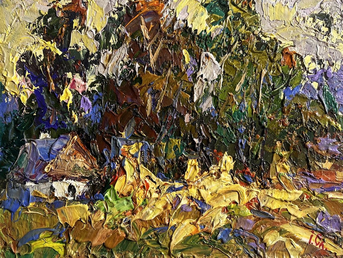 Oil painting Corn fields in the village Alex Kalenyuk - 3