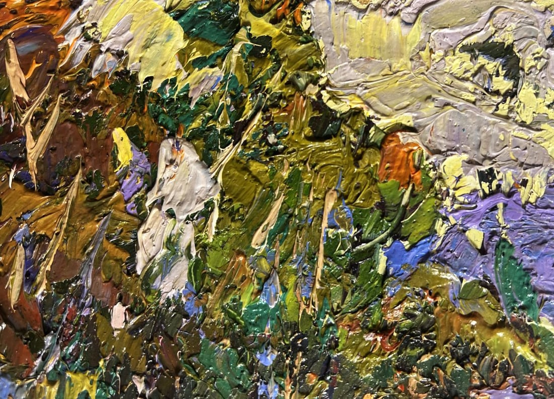 Oil painting Corn fields in the village Alex Kalenyuk - 4