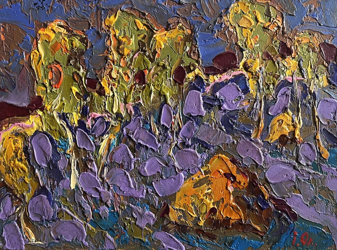 Oil painting Autumn frost in the field Alex Kalenyuk - 3