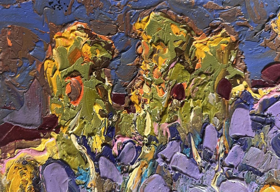 Oil painting Autumn frost in the field Alex Kalenyuk - 5