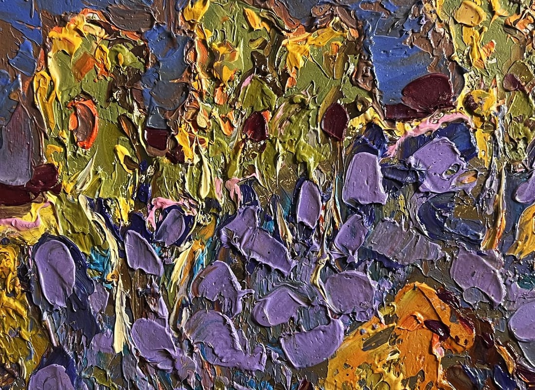 Oil painting Autumn frost in the field Alex Kalenyuk - 7