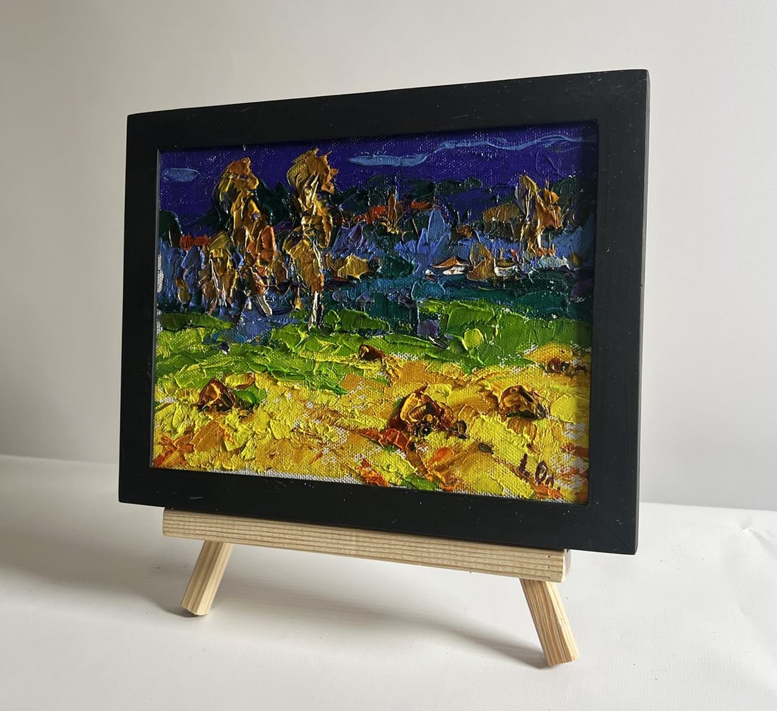 Oil painting Autumn night rain Alex Kalenyuk - 2