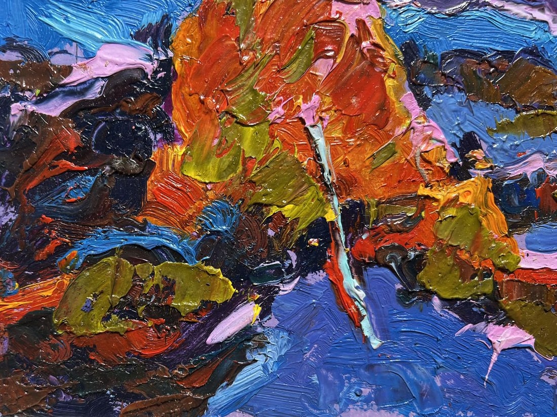 Oil painting Moonlit Night in the Field Alex Kalenyuk - 5