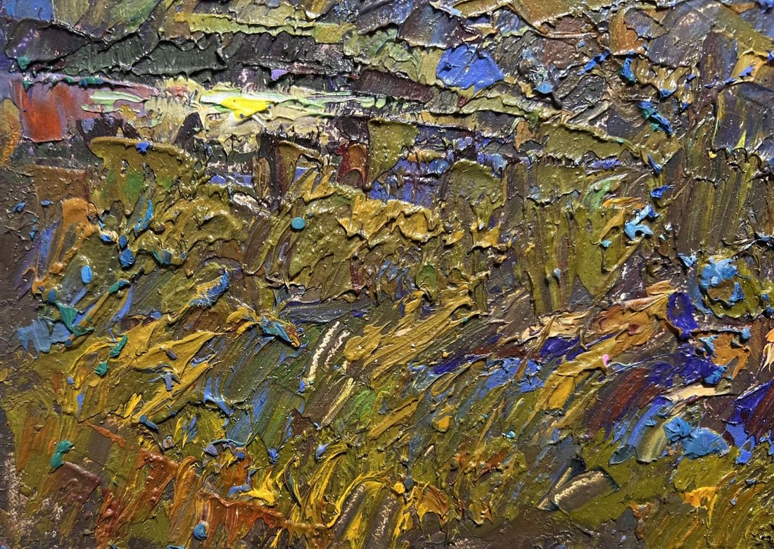 Oil painting Moonlit night in autumn Alex Kalenyuk - 4