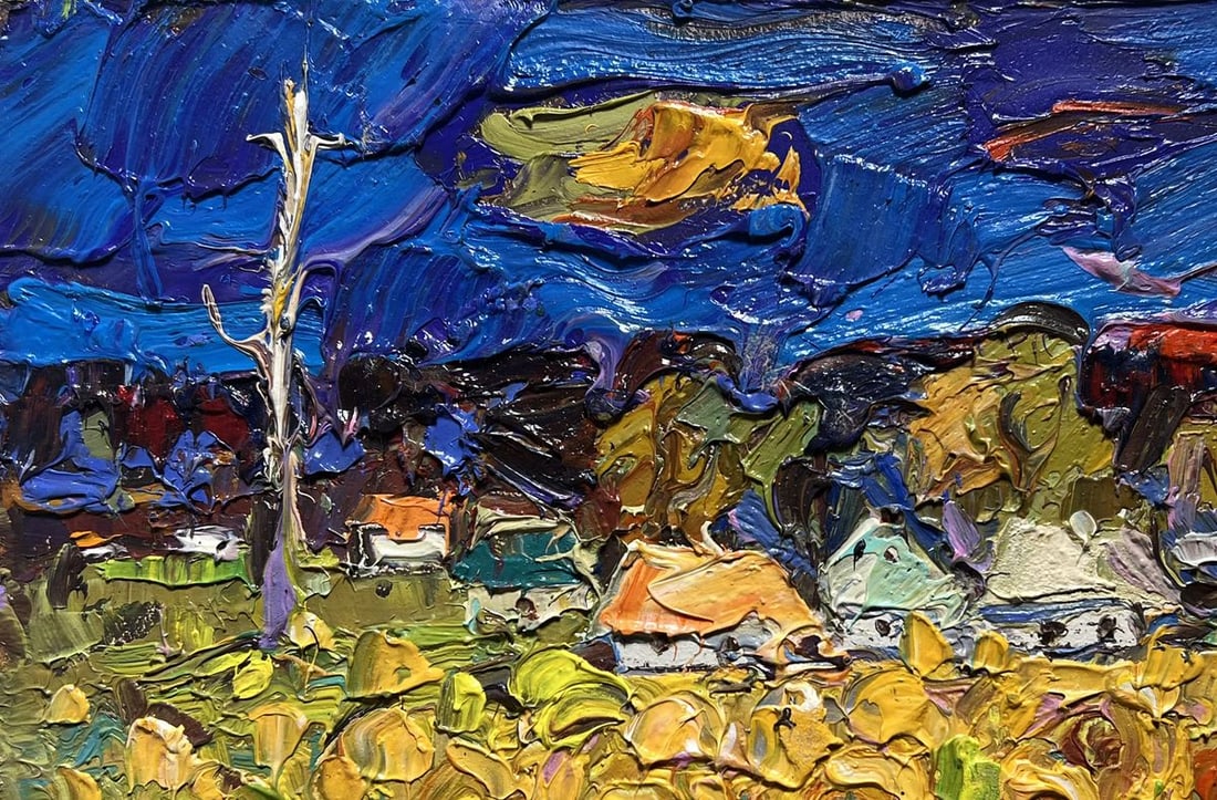Oil painting Village fields Alex Kalenyuk - 7