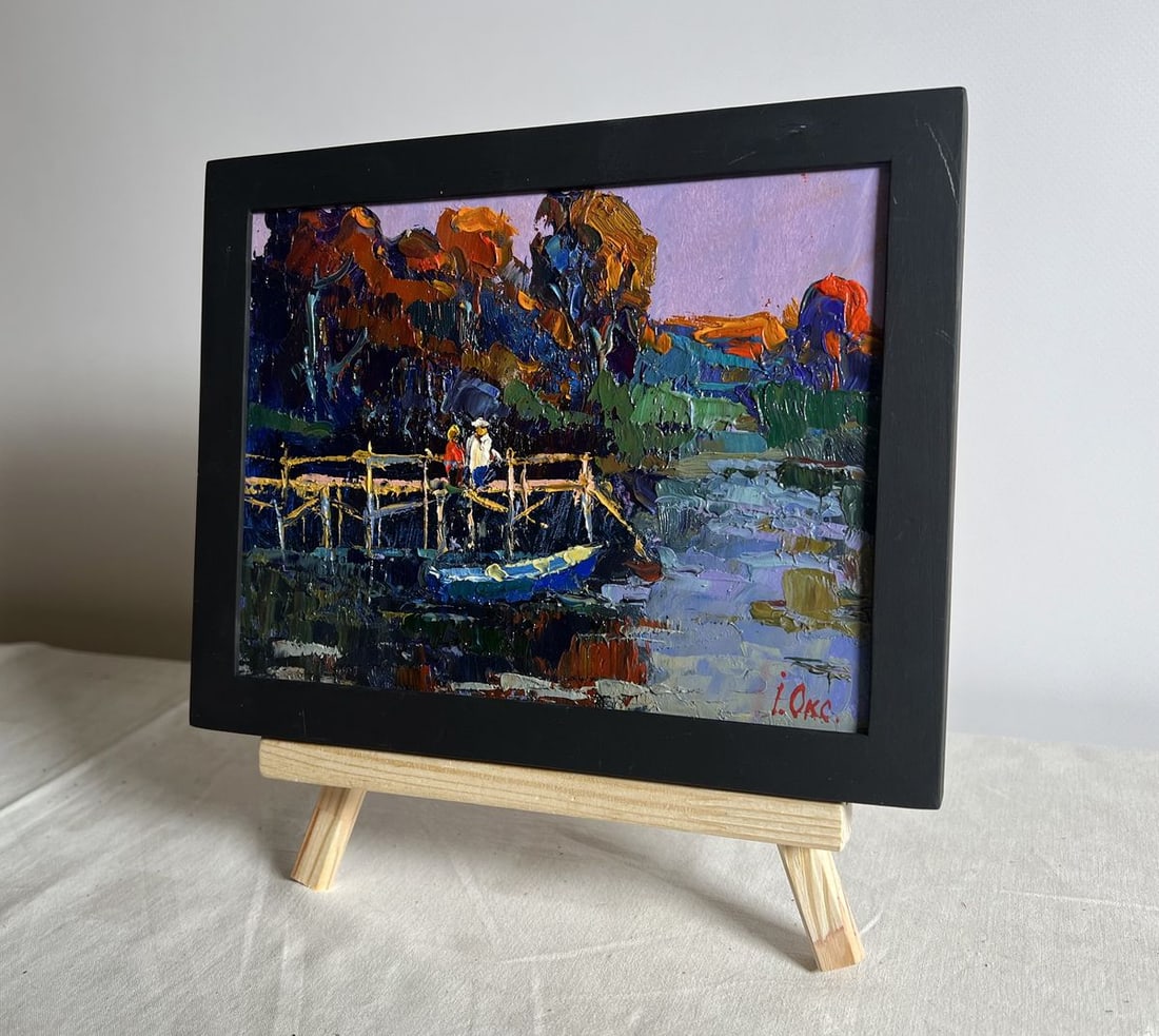 Oil painting People on the pier Oksana Kalenyuk - 2