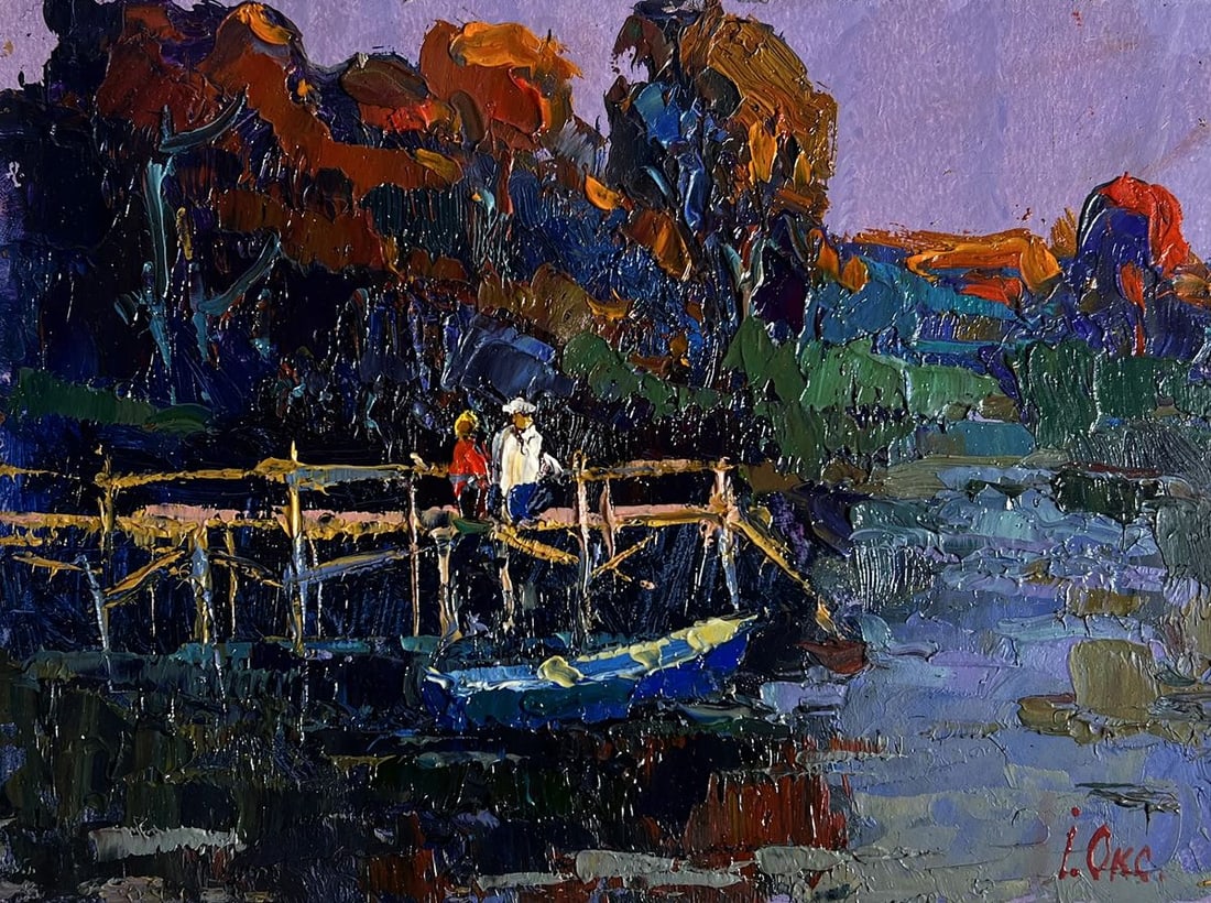 Oil painting People on the pier Oksana Kalenyuk - 3
