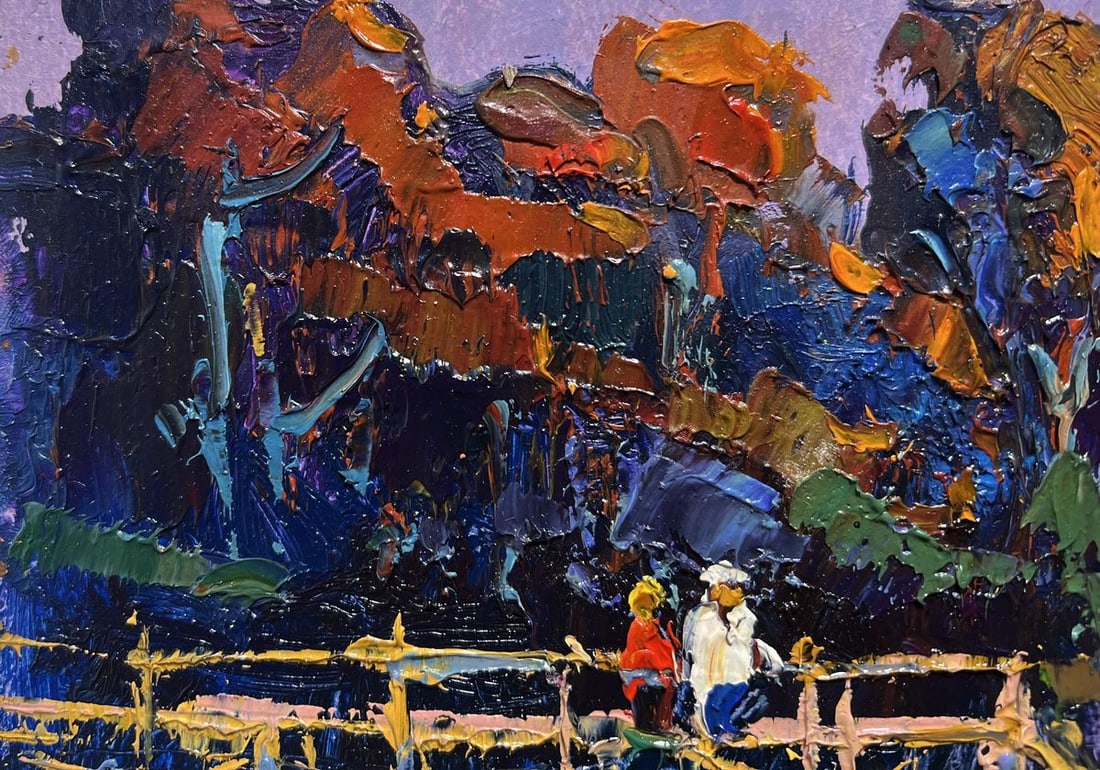 Oil painting People on the pier Oksana Kalenyuk - 4