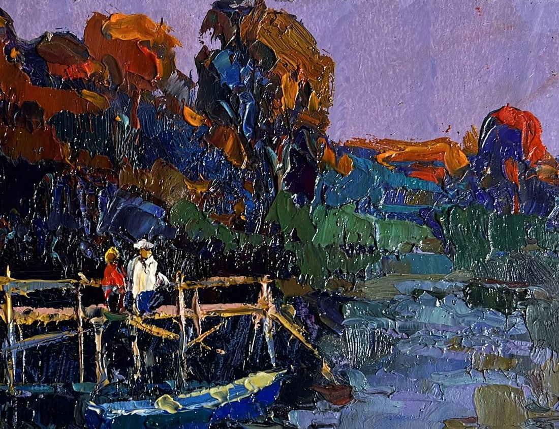 Oil painting People on the pier Oksana Kalenyuk - 8