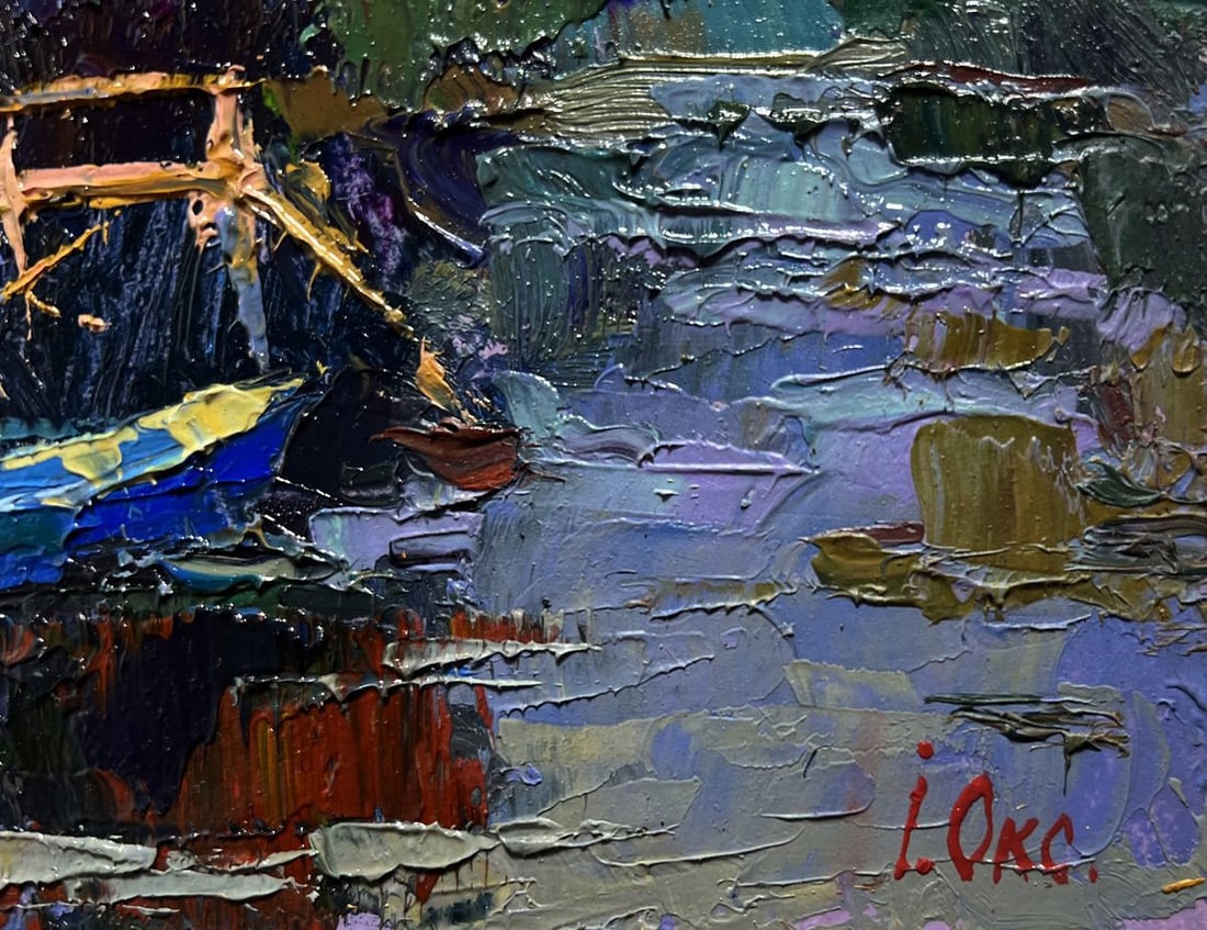 Oil painting People on the pier Oksana Kalenyuk - 9