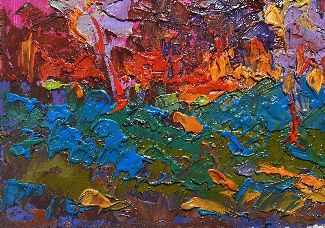 Oil painting Moon in the sky Alex Kalenyuk - 5