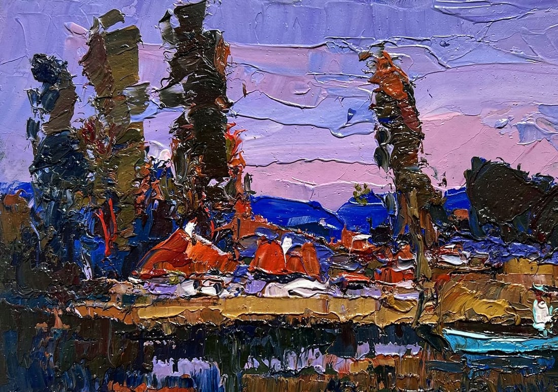 Oil painting Swimming on the lake Oksana Kalenyuk - 7